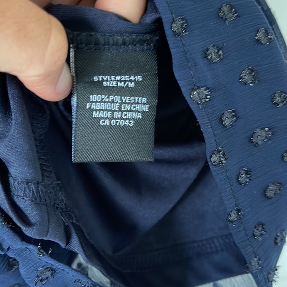 Navy Blouse Size m - Picture 3 of 4